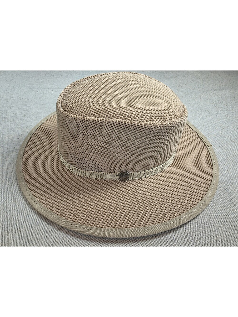 American Hat Makers Cabana Sun Hat Medium Ivory UPF 50 Wide Brim Breathable
